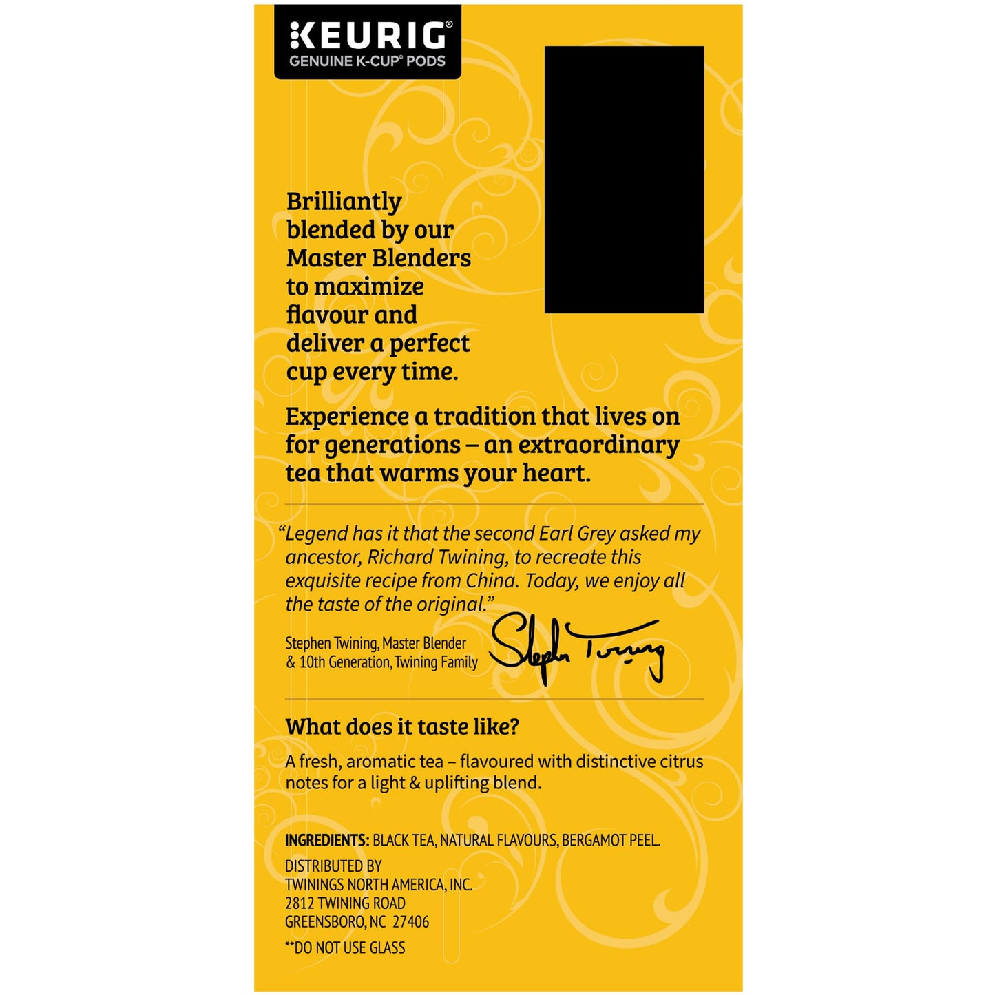 Twinings Decaffeinated Earl Grey Black Tea K-Cup Pods For Keurig, 24 Count (Pack Of 1), Flavoured With Citrus And Bergamot, Enjoy Hot Or Iced | Packaging May Vary