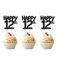 24 Pcs Happy 12Th Cupcake Toppers Glitter Cheers To 12 Years Old Birthday Cupcake Picks Number 12 Twelve Cake Decorations For 12