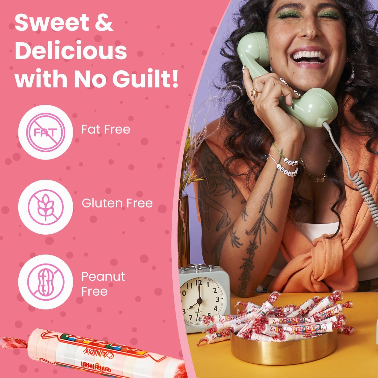 Smarties Candy Bulk Rolls Original Flavor - Gluten & Vegan Free - Classic Sweetness From Family Owned Company Since 1949, Peanut
