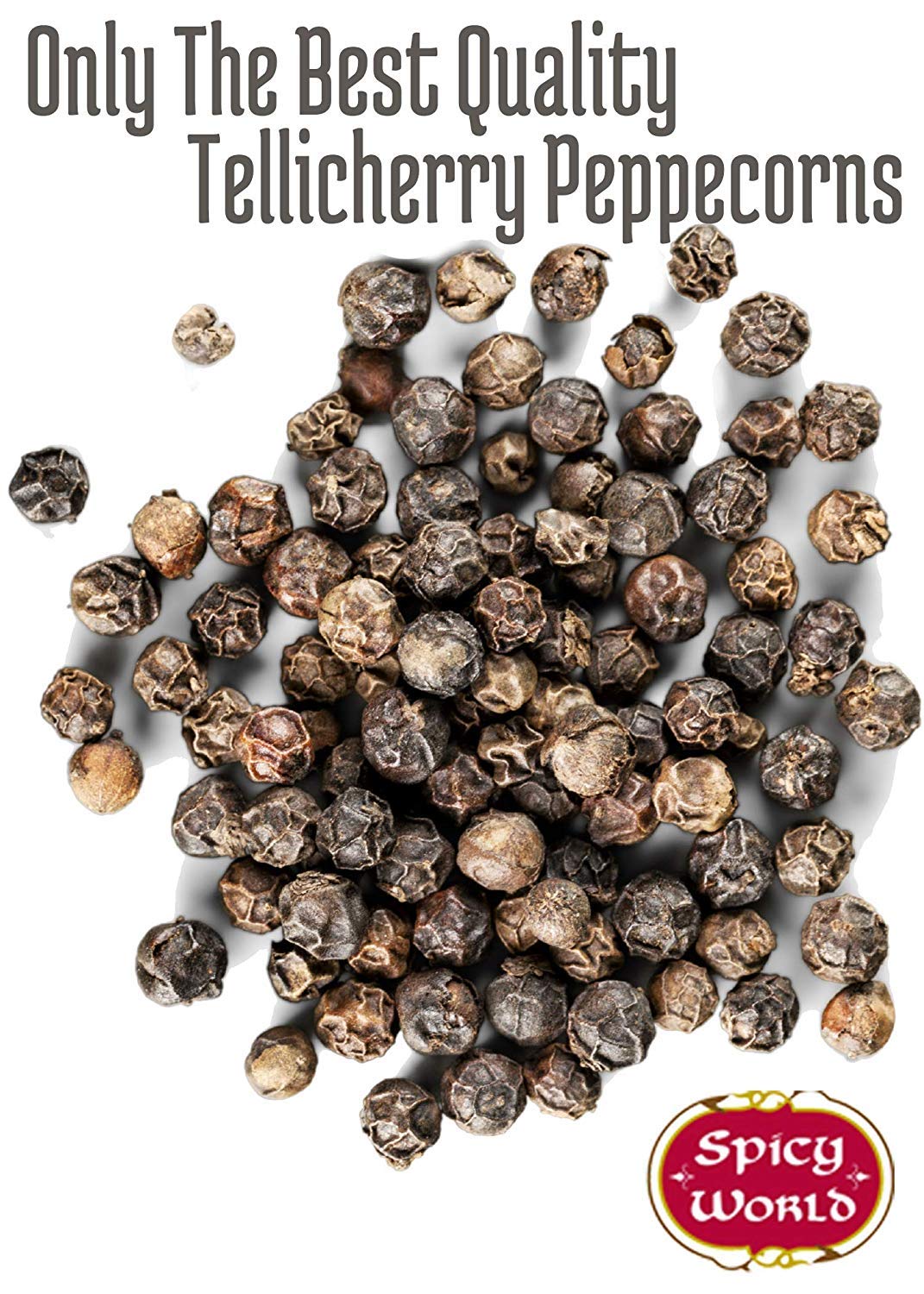 Spicy World Black Peppercorns Whole - Non-GMO, Steam Sterilized, 1 Pound