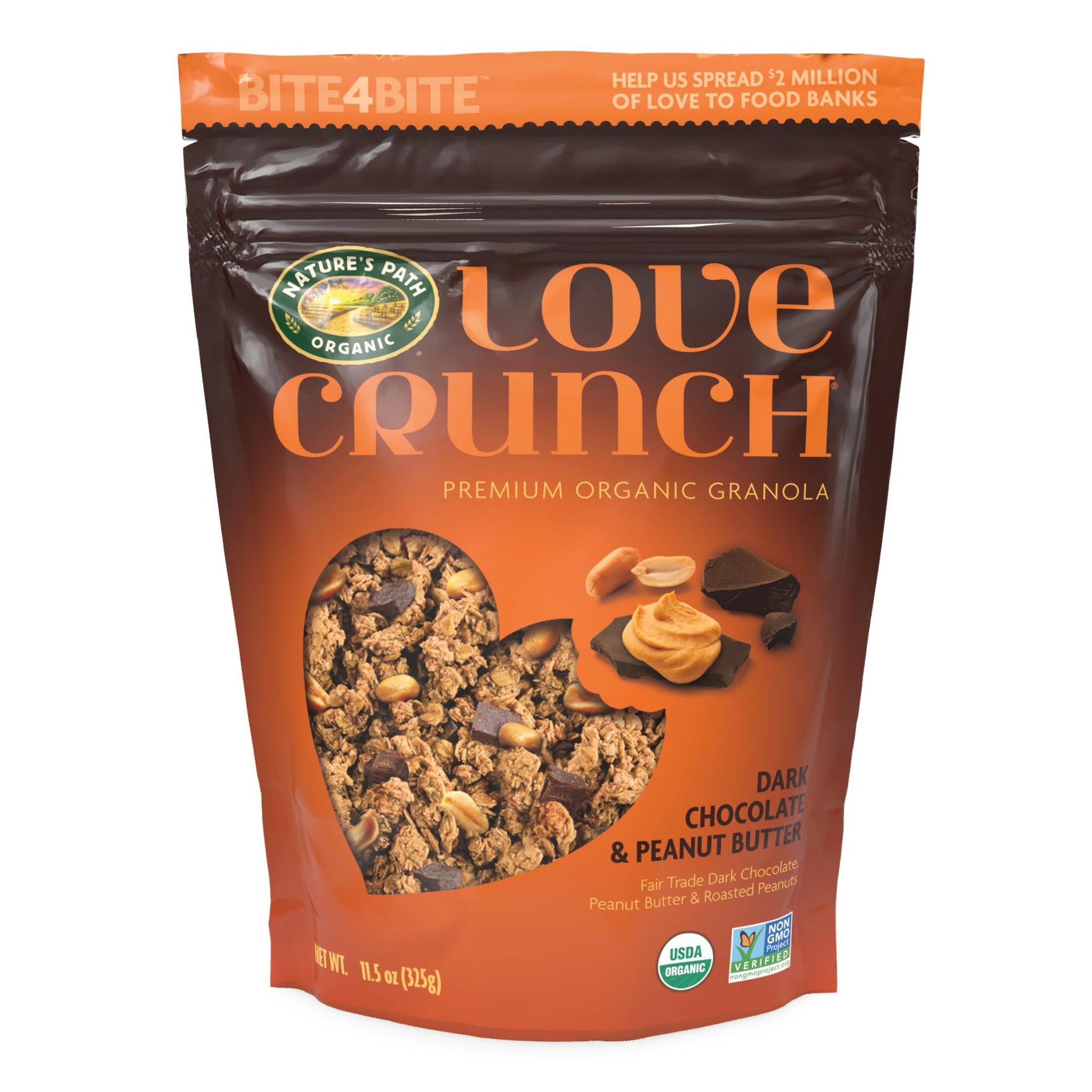 Love Crunch Organic Granola, Dark Chocolate Peanut Butter,Non Gmo, By Nature'S Path 11.5 Ounce (Pack Of 1)
