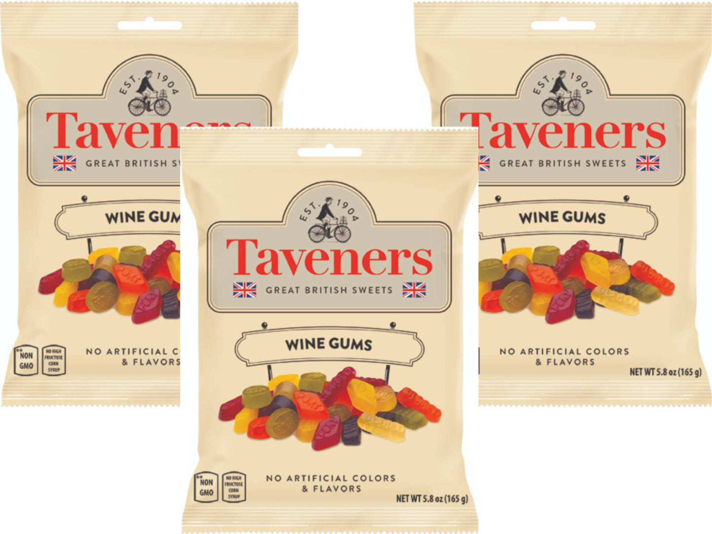 Taveners Wine Gums  3 bag pack  5.8oz each