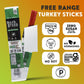 Nicks Sticks Clean & Balanced Free Range Turkey Snack Sticks | Made In The Usa | Gluten Free | Paleo | Keto | Whole30 Approved | No Soy,  S Or  S (12 – .9 Oz. Packs Of 1 Sticks)