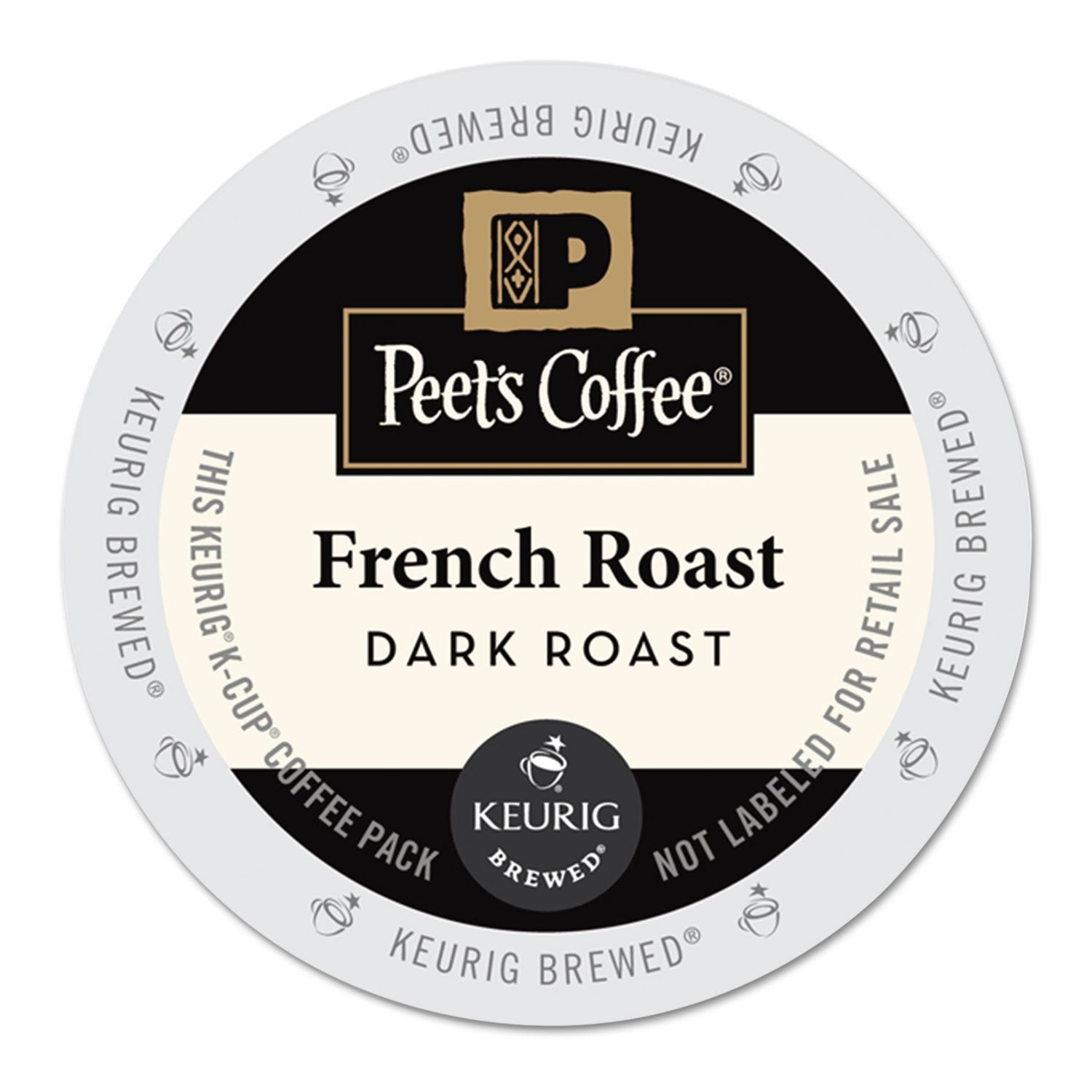Peets Coffee French Roast, Dark Roast, 22 Count Single Serve K-Cup Coffee Pods for Keurig Coffee Maker