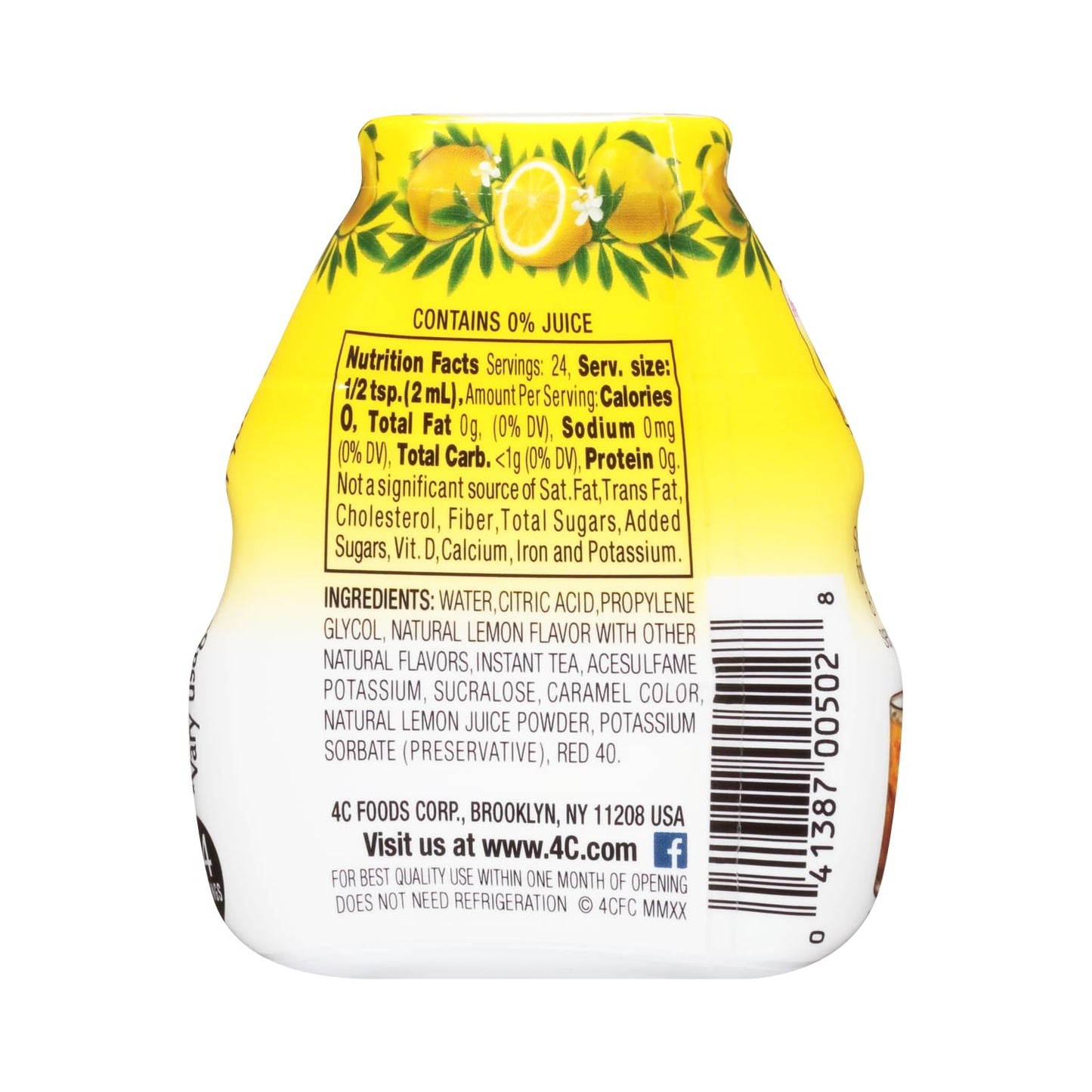 4C Sugar Free Liquid Water Enhancer, 12 Pack, 0 Calories, Premium Natural Flavors, Half & Half, 1.62 Fl Oz Each