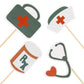 Ercadio 24 Pack Nursing Cupcake Toppers Nurse Graduation Cupcake Topper Medical Rn Themed Birthday Party Cake Decoration Picks