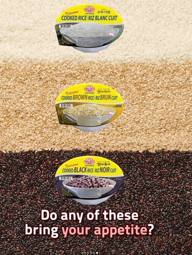 Ottogi Instant Black Rice, Gluten-Free & Vegan, Microwaveable, 7.4oz, 12 Count