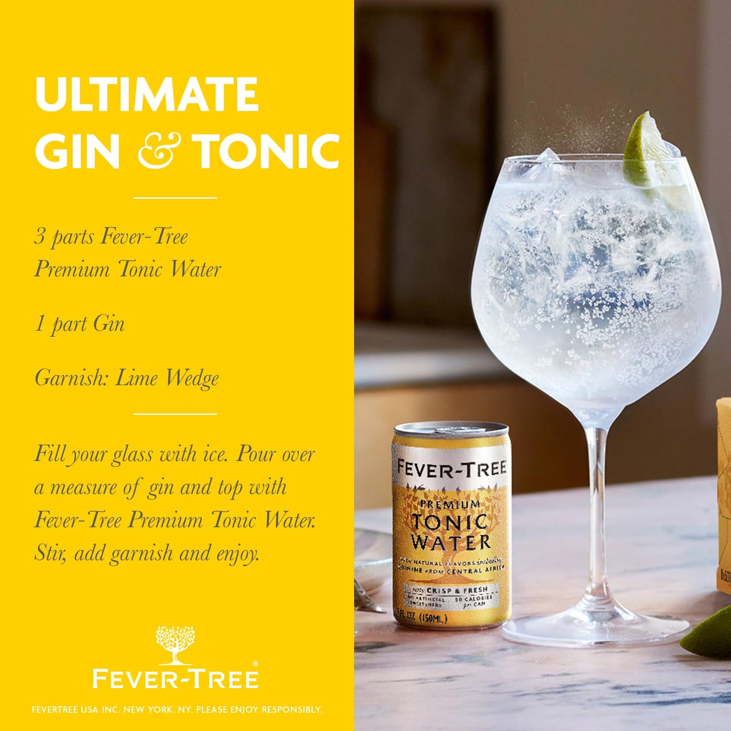 Fever-Tree Tonic Water - Premium Quality Mixer - Refreshing Beverage For Cocktails & Mocktails. Naturally Sourced Ingredients, No Artificial Sweeteners Or Colors - 5.1 Fl Oz Cans - Pack Of 24