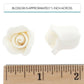 Global Sugar Art Edible Rose Sugar Cake Flowers, White Unwired, Very Small, 18 Count By Chef Alan Tetreault