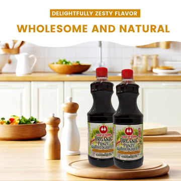 Wan Ja Shan Gluten Free Oragnic Ponzu, Citrus Seasoned Soy Sauce & Dressing 1Liter (33.8Oz). Usda Certified Organic- Gluten Free