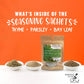 Gwennie On The Go - Seasoning Sachets | Thyme, Parsley & Bay Leaf | Certified Organic | Gluten- Free | Resealable Pouch | Season
