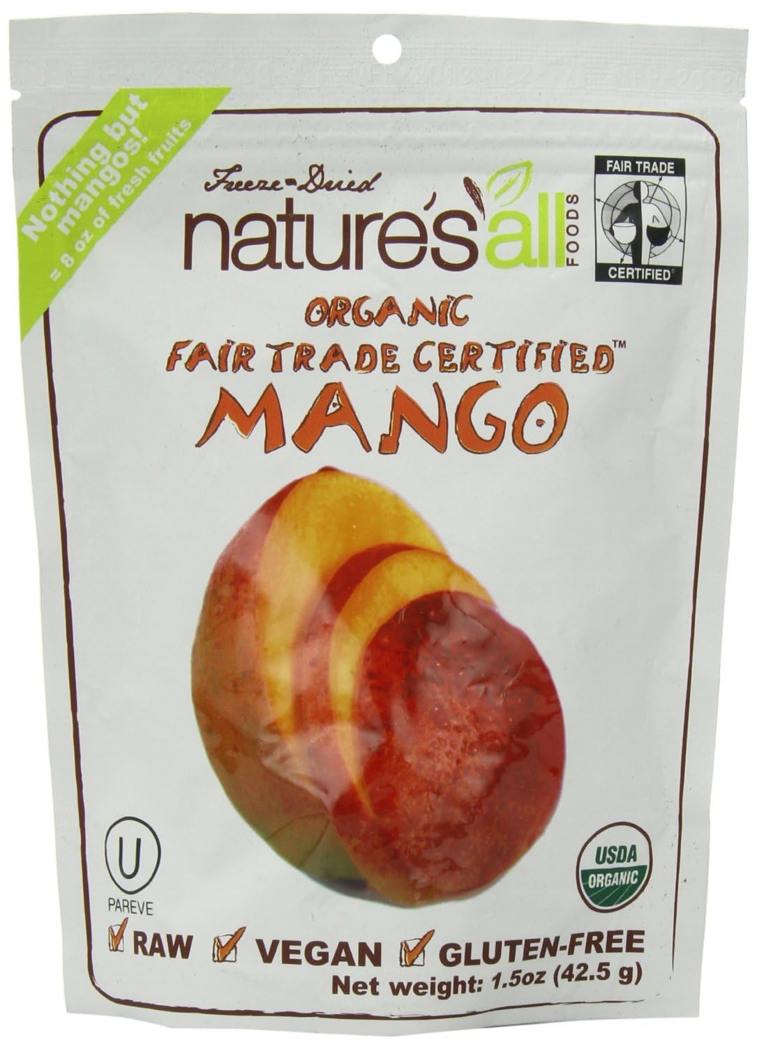 Organic Mangos Raw Dried Fruit 1.50 Ounces (Case of 12)