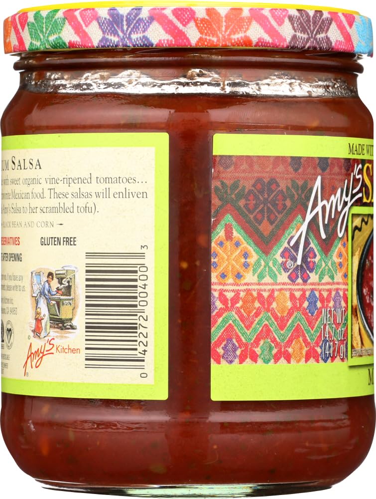 ???? Amys Medium Salsa - 14.7 oz, 1 Pack, No Artificial Ingredients