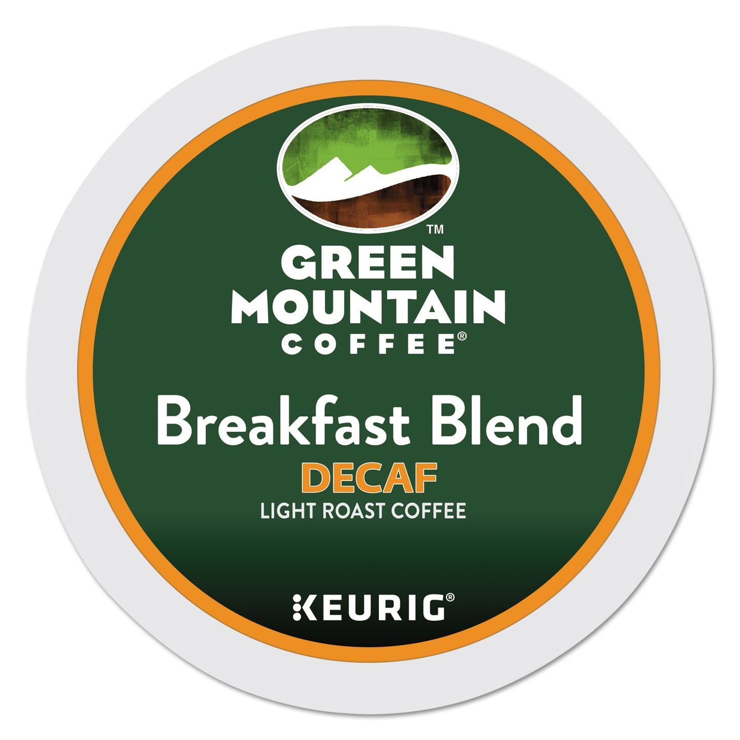 Green Mountain Coffee Decaf Breakfast Blend K-Cup, Light Roast, 24 Count, Brown, Model 7522