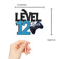 Level 12 Game Birthday Cake Topper - Video Game Boys 12Th Birthday Level Up Party Blue Cake Supplies - Game On Winner Gaming Party Decorations