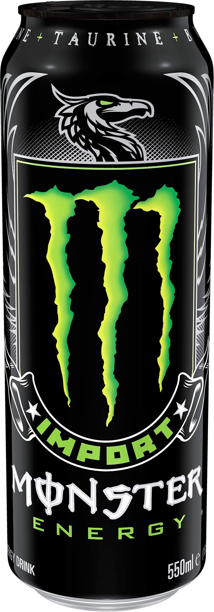 Monster Energy Import Energy Drink, 18.6 Ounce (Pack of 12), Clear
