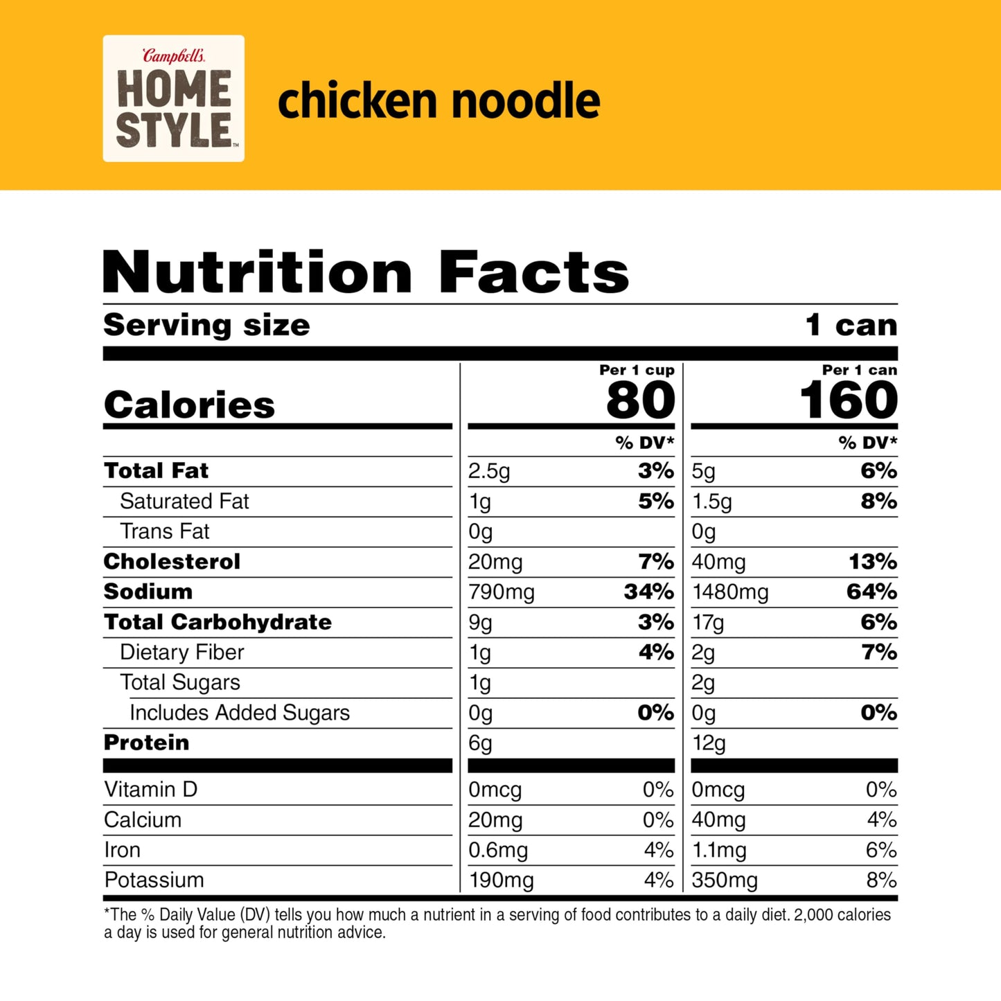 Campbells Homestyle Chicken Noodle Soup, 16.1 OZ Can