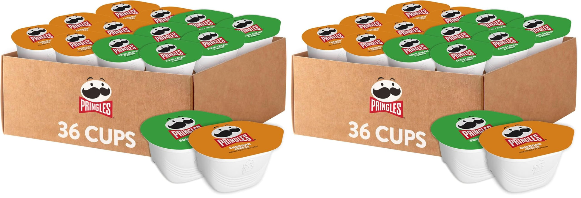 Pringles Potato Crisps Chips, Snack Stacks, Lunch Snacks, Office and Kids Snacks, Variety Pack (36 Cups) (Pack of 2)