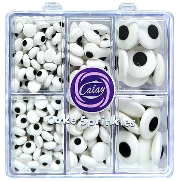 Candy Eyes Sprinkles for Cake Decorating Edible, Halloween Eyeball Sprinkles for Cookie Baking Ice Cream Brownie Cupcake Topping