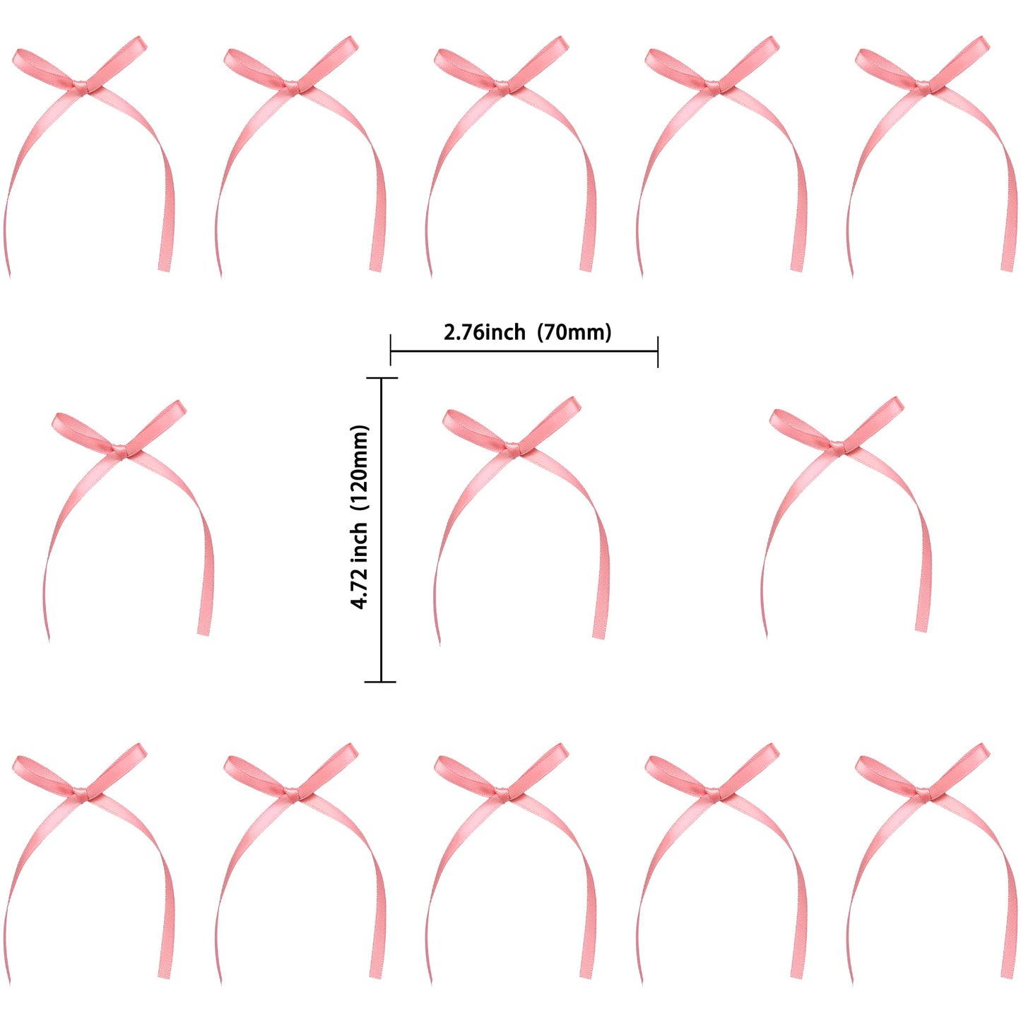 Gyufise 30Pcs Bowknot Cake Toppers, Dark Pink, 2.9in x 5.7in, Baby Shower and Birthday Party Decorations