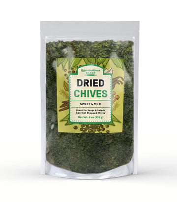 Unpretentious Dried Chives (8Oz) Thin & Delicate, Gourmet Chopped Chives, Great Topping For Soups & Salads