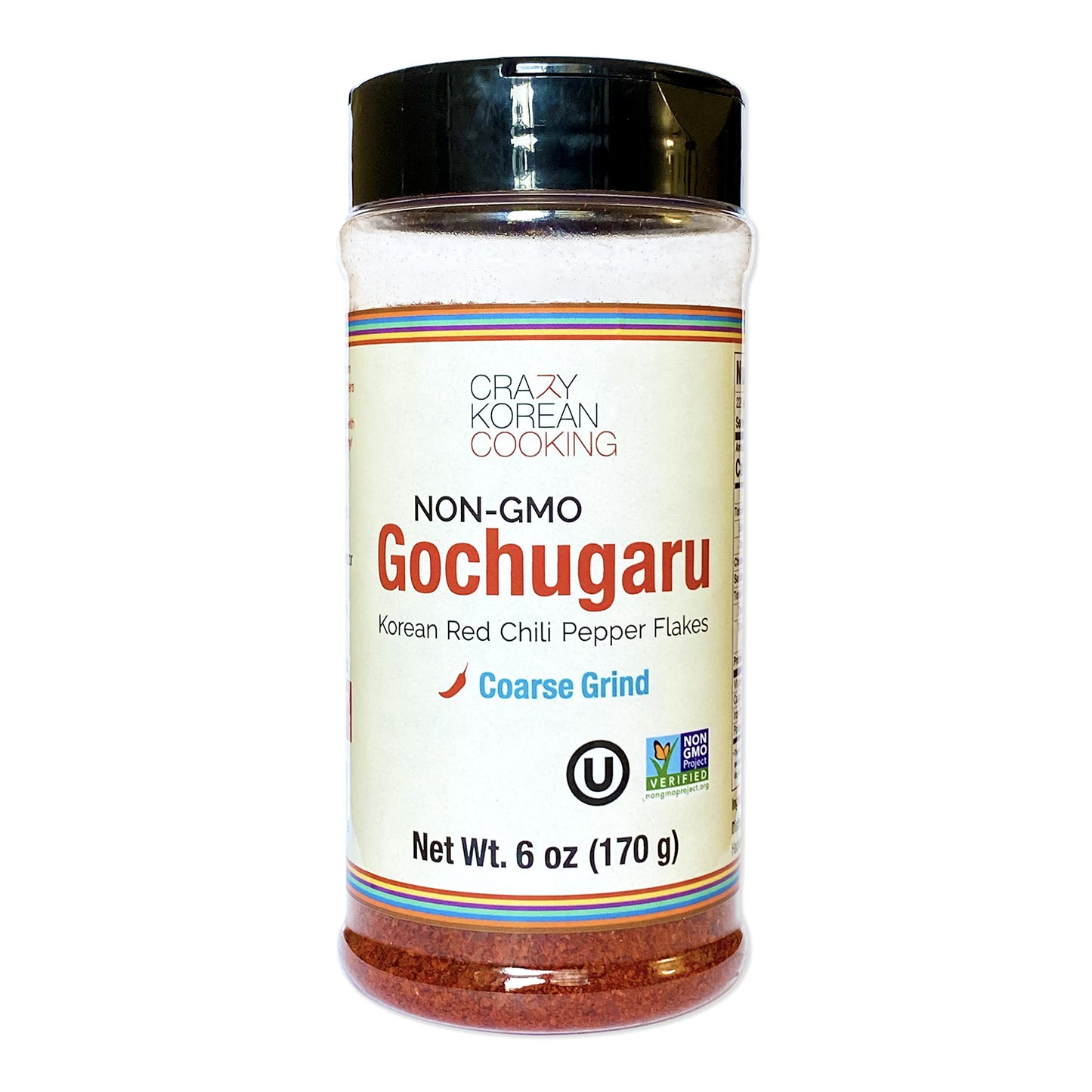 Crazy Korean Cooking Gochugaru Korean Red Pepper Flakes, Non-GMO, Gluten Free, Kosher, Coarse Grind, 6 OZ