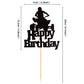 Unimall Unimall Pack Of 25Pcs Happy Birthday Motorcycle Cake Topper Atv Cupcake Topper, Black Flash Motorcycle Sport Theme Birth