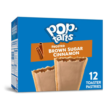 Pop-Tarts Toaster Pastries, Breakfast Foods, Kids Snacks, Frosted Brown Sugar Cinnamon, 20.3Oz Box (12 Pop-Tarts)