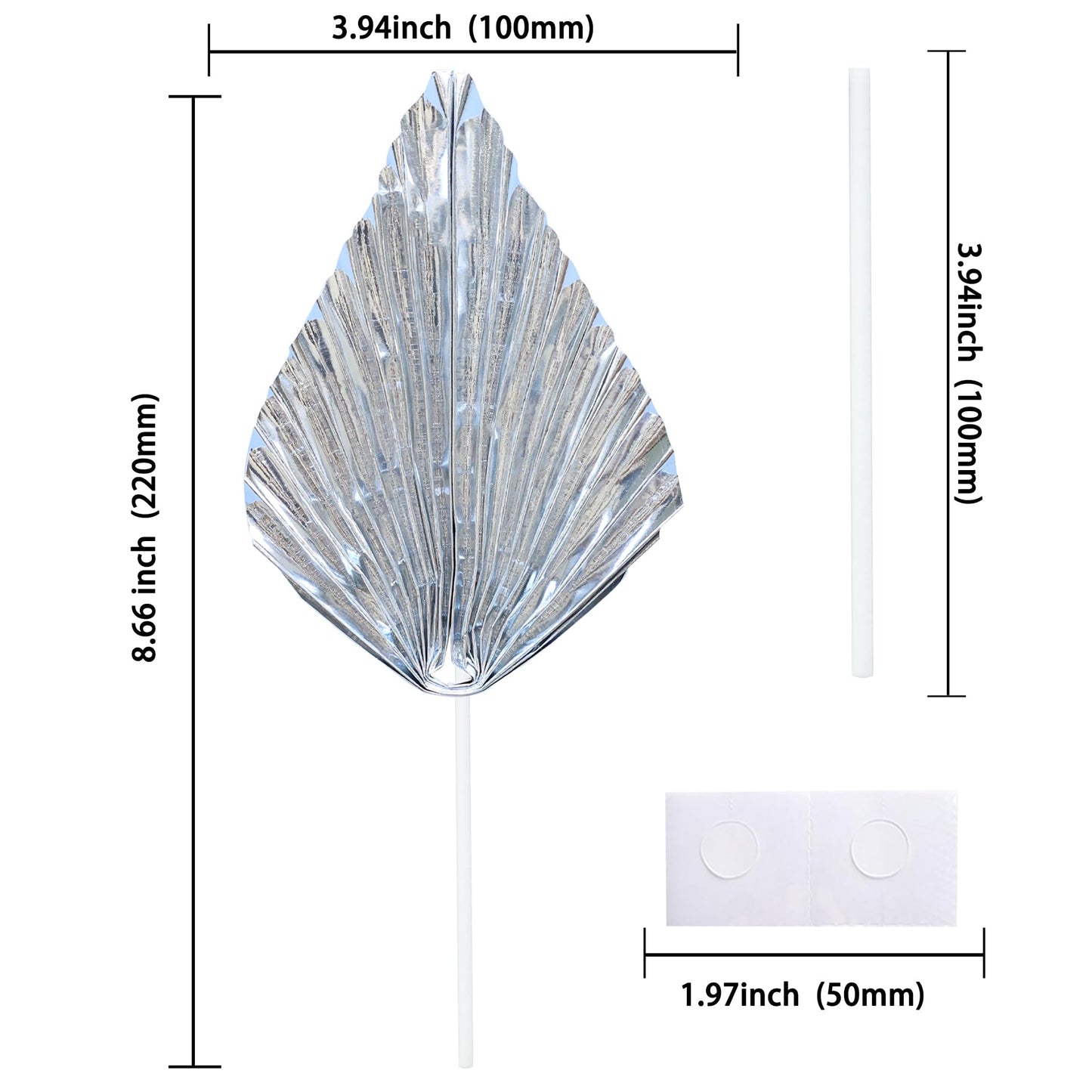 Gyufise 6Pcs Paper Palm Fan Cake Topper Palm Leaf Fan Cake Pick For Diy Bakeware Craft Project Home Made Wedding Bridal Shower B
