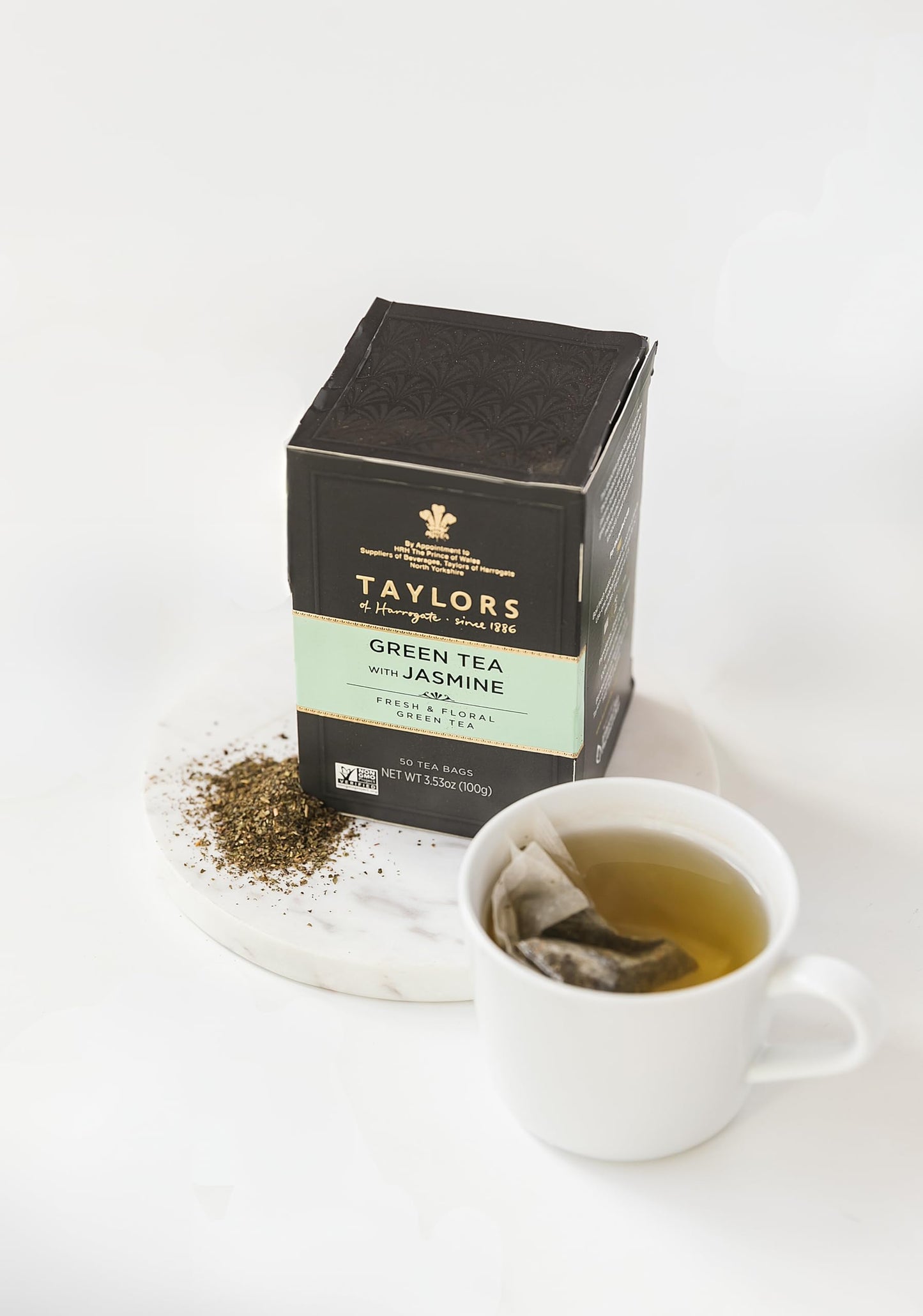 Taylors of Harrogate Green Tea with Jasmine, 50 Teabags, 50 Count