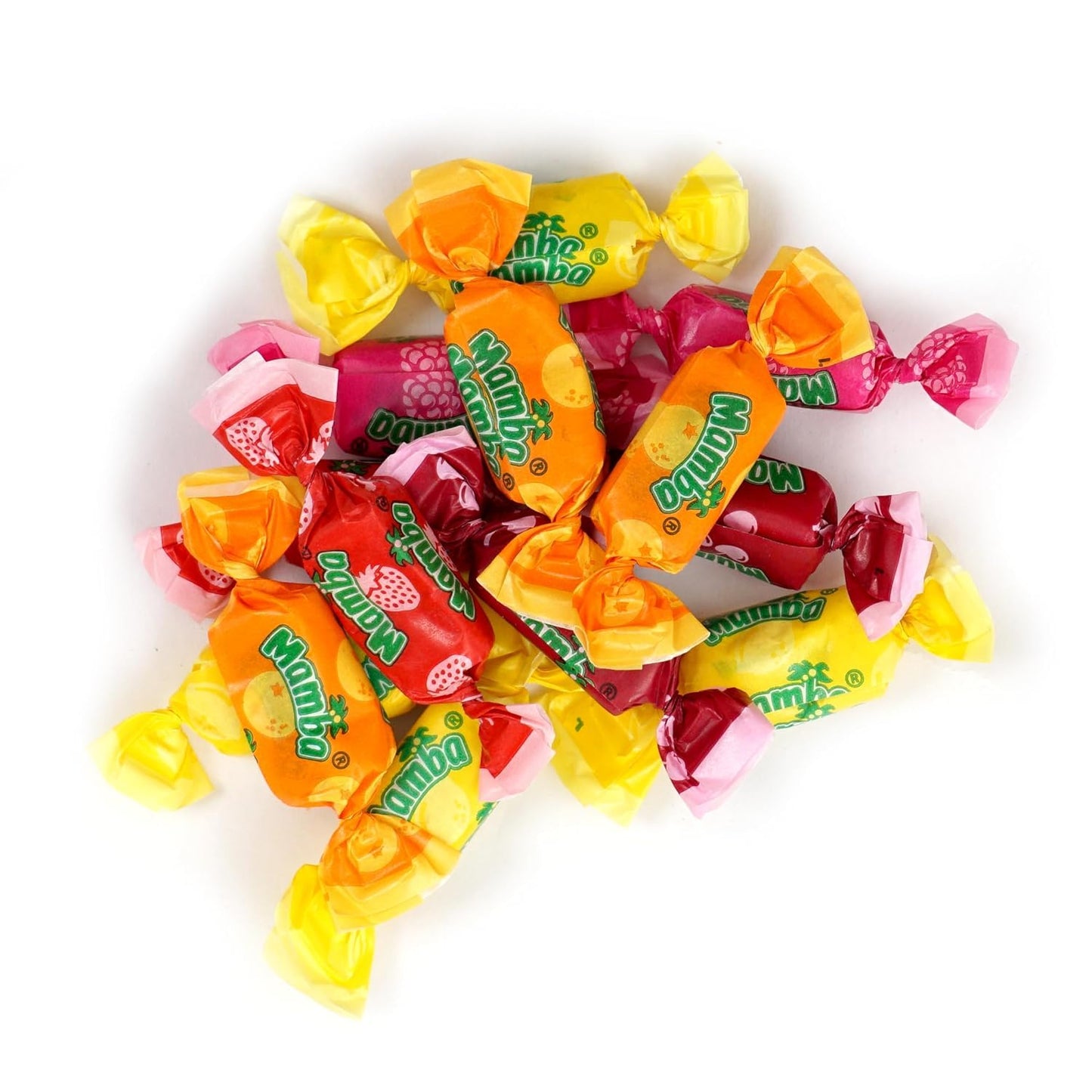 Mamba Fruit Chews - 2 lbs of Candy Individually Wrapped - Enjoy the Delicious Flavors of Strawberry  Orange and Raspberry  Stock up and Share