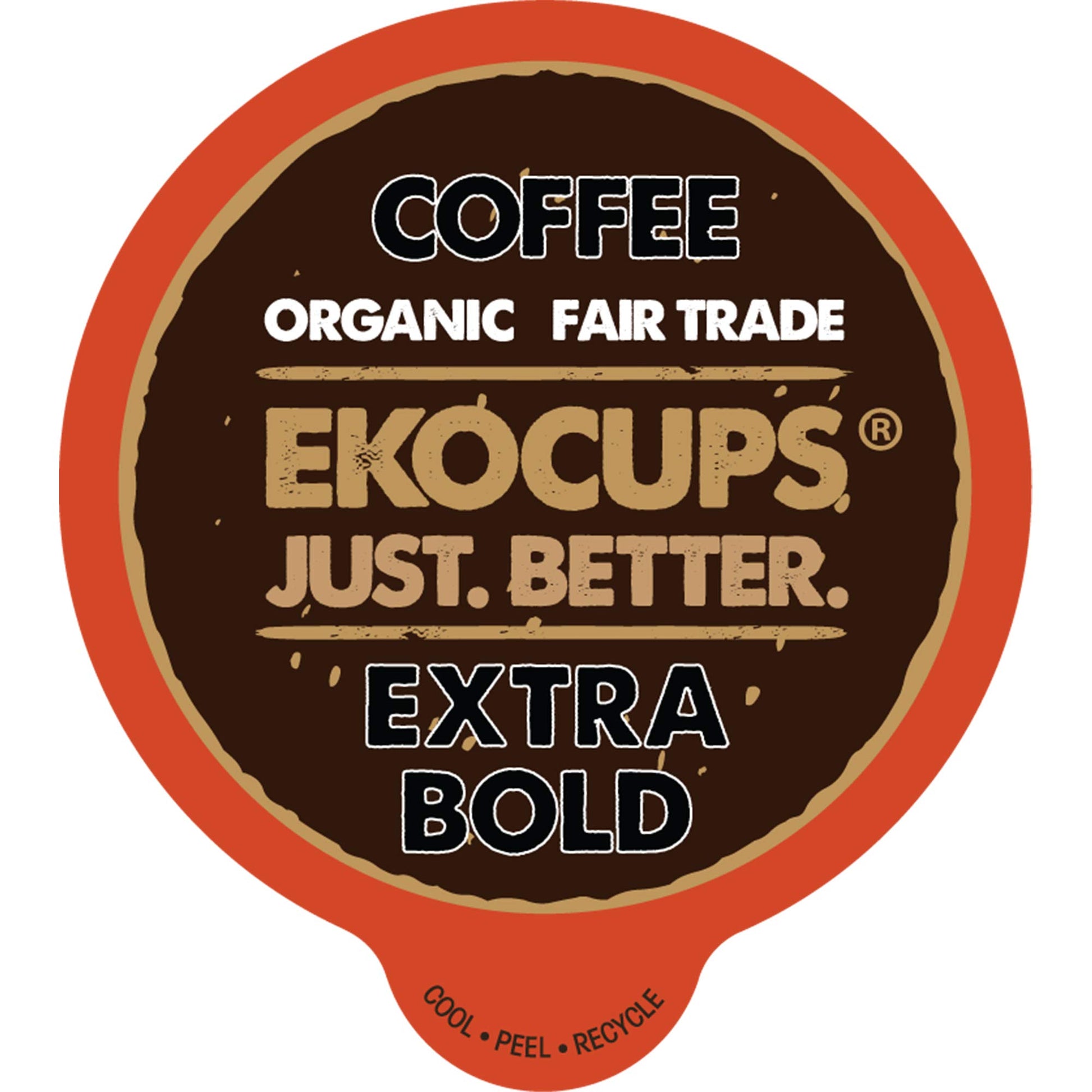 Ekocups Artisan Organic Bold Hot Or Iced Coffee  Dark Roast  In Recyclable Single Serve Cups For Keurig K-Cup Beverage Makers  40 Count