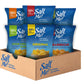 SaltMe! 4 flavor variety pack Potato Chips, 50% Low Salt, Kosher, Non-GMO, Better for You Chips, Original-BBQ-SC&Onion-Ched&Sour