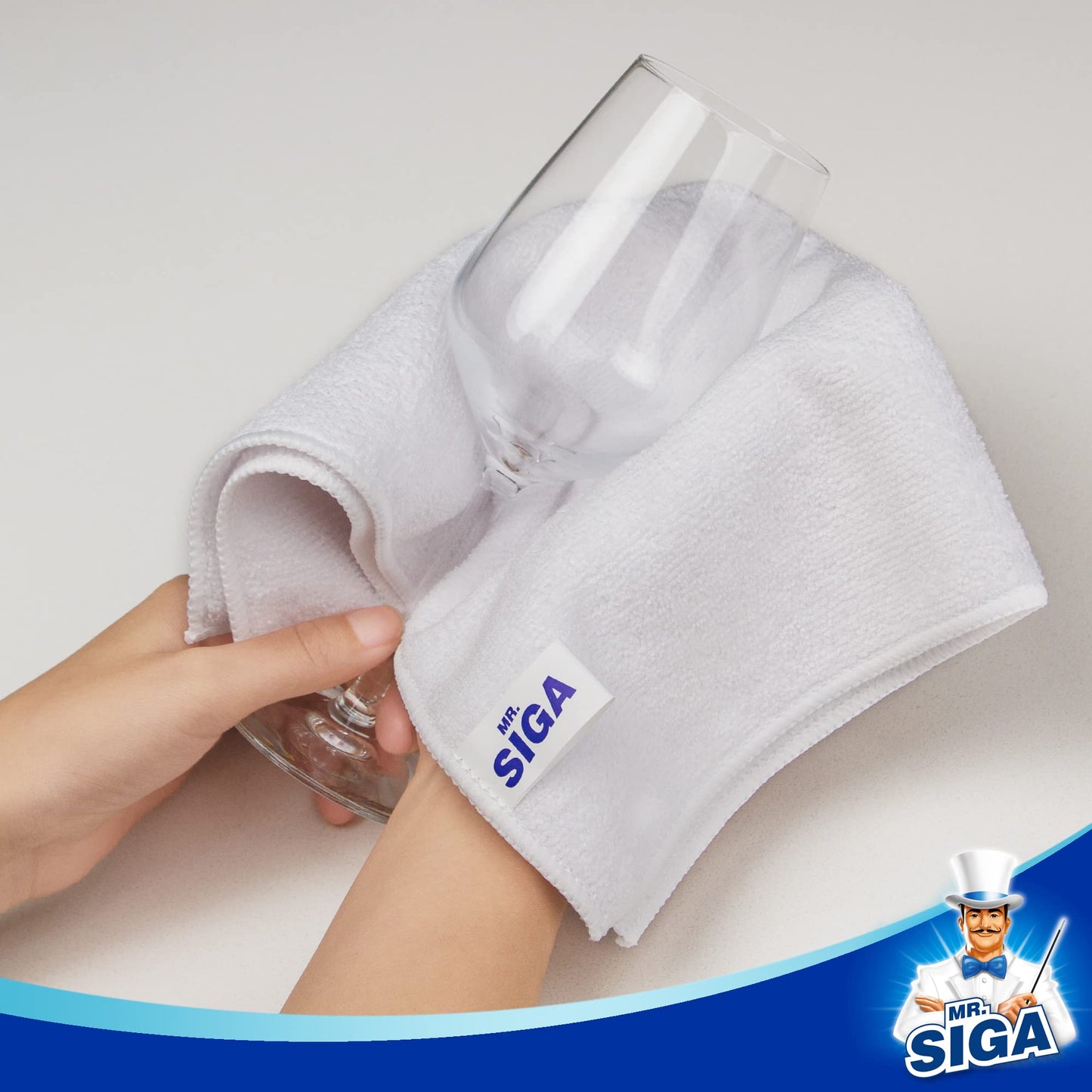 Mrsiga Microfiber Cleaning Cloth, All-Purpose Microfiber Towels, Streak Free Cleaning Rags, Pack Of 12, White, Size 32 X 32 Cm(1