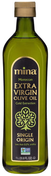 Mina Olive Oil Extra Virgin 33.8 Fl Oz, New Harvest, Polyphenol Rich Olive Oil for Cooking, Moroccan Extra Virgin Olive Oil, Sin