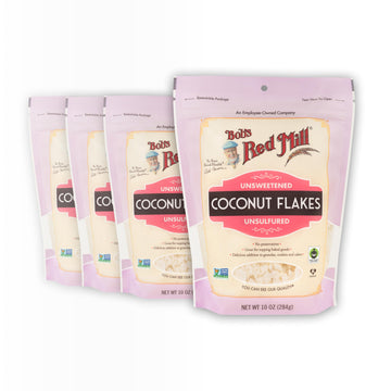 Bob S Red Mill Coconut Flakes, 10Oz (Pack Of 4) - Non Gmo, Fair Trade Certified, Vegan, Paleo Friendly, Keto Friendly, Kosher
