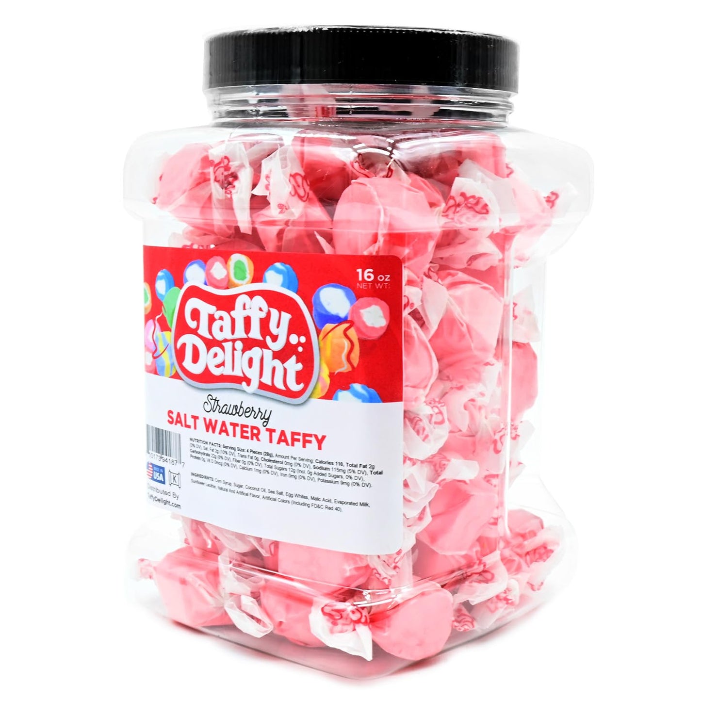 Taffy Delight Salt Water Taffy (16Oz, Strawberry)