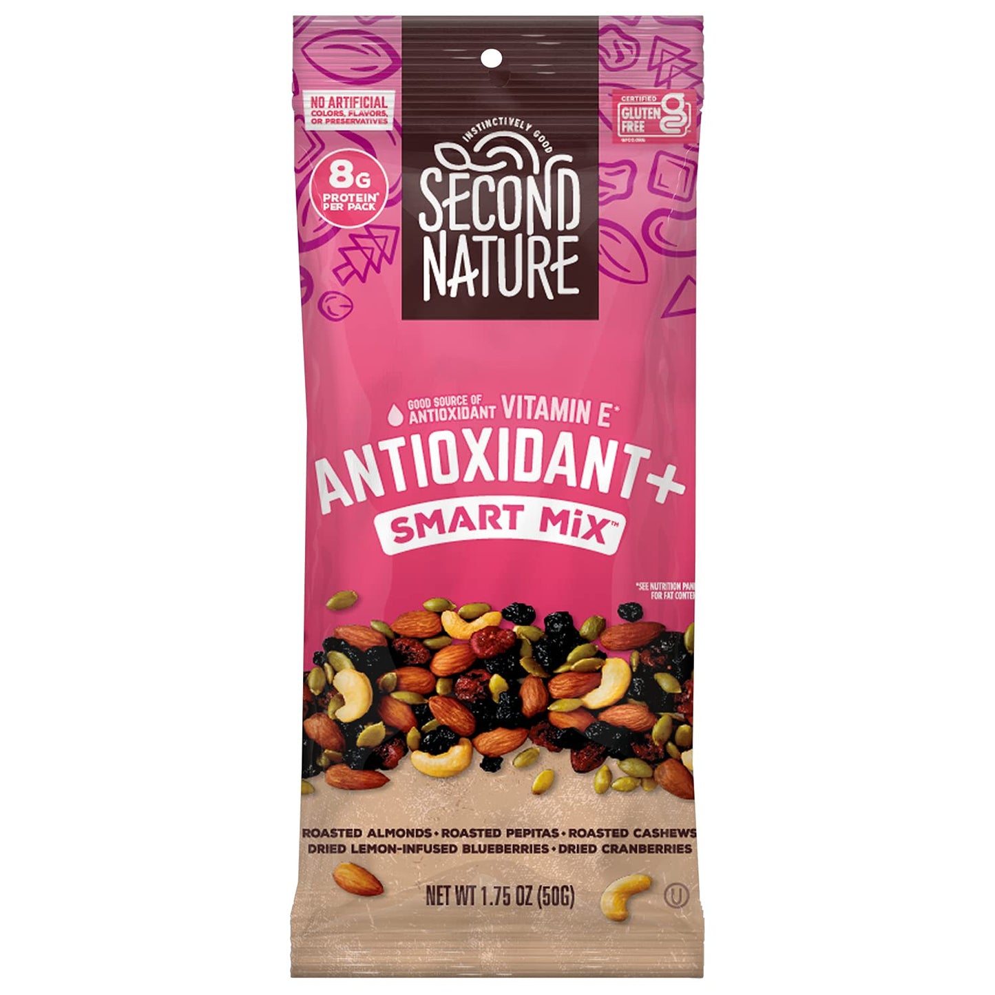 Second Nature Antioxidant Protein Smart Snack Mix, 175 Ounce (Pack Of 12)