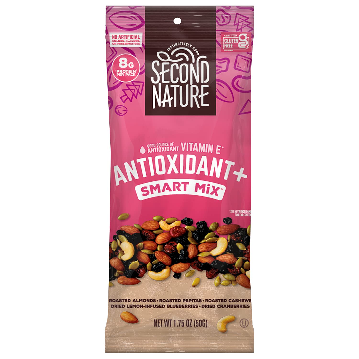 Second Nature Antioxidant Protein Smart Snack Mix, 175 Ounce (Pack Of 12)