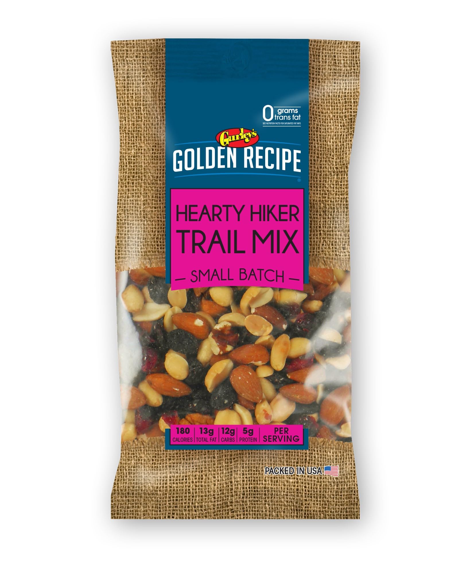 Gurley's Golden Recipe Hearty Hiker Trail Mix, Energy Boosting, 5 oz (Pack of 8)