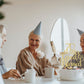 AHAORAY 70th Birthday Cake Topper - Gold Glitter Cardboard Decoration, Model CT-70YEARS