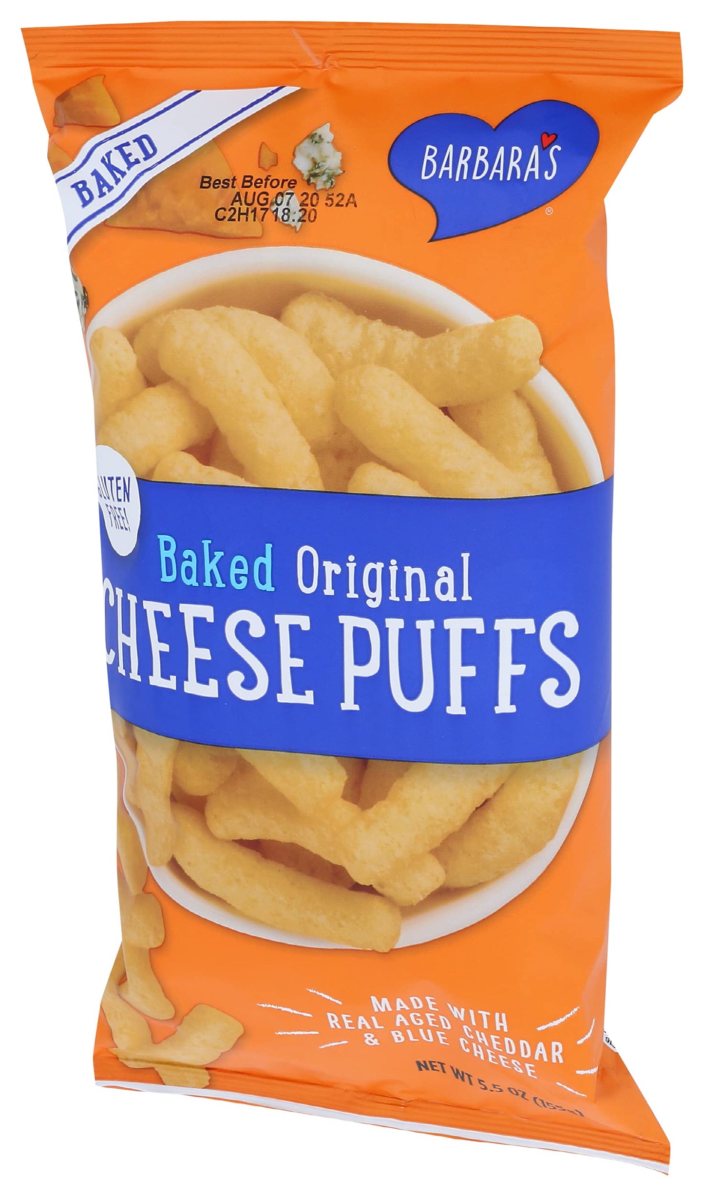 Barbaras Bakery, Cheese Puff Bakes, 5.5 Oz