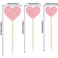 Gyufise 30Pcs Heart Cupcake Toppers Glitter Sweet Love Cupcake Picks Valentine'S Day Cake Decorations For Wedding Engagement Bri