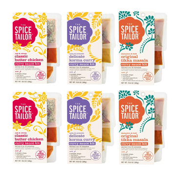 Spice Tailor 3 Simple Steps Restaurant Quality Meals in Minutes Kits Ready in 10 Minutes (6 Pack, Indian Curry Variety)