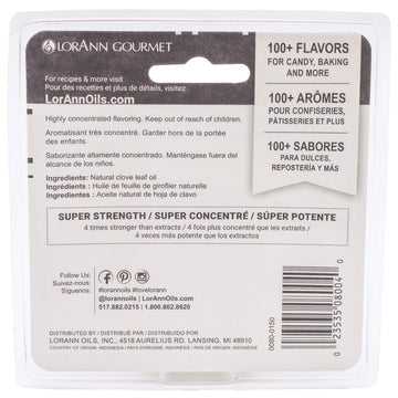 Lorann Clove Leaf Oil Ss Natural Flavor, 1 Dram Bottle (.0125 Fl Oz - 3.7Ml - 1 Teaspoon) Twin Pack Blistered