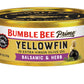 Bumble Bee Prime Balsamic & Herb Yellowfin Tuna In Extra Virgin Olive Oil, 5 Oz Cans (Pack Of 12) - Wild Caught Ahi Tuna - 28G Protein Per Serving - Non-Gmo, Msc Certified Sustainable Seafood