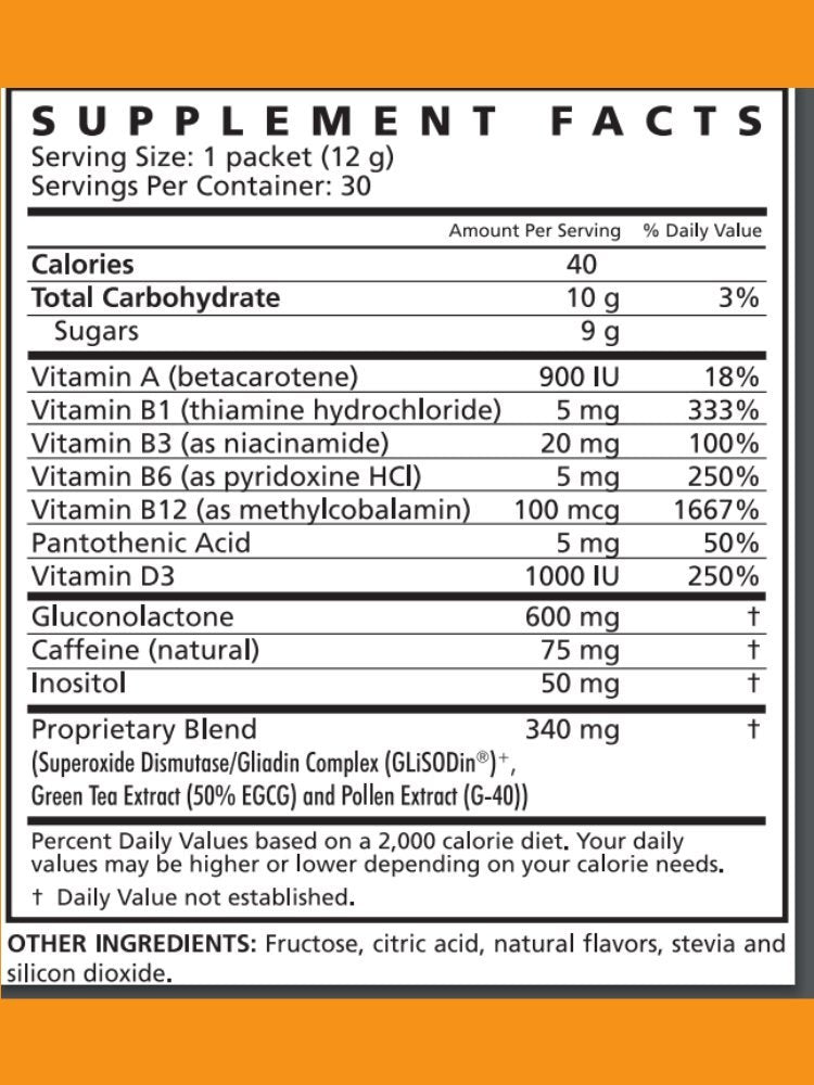 Youngevity PROJOBA POLLEN BURST Energy Drink - 30 Packets, 0.42 oz Each