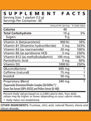 Youngevity PROJOBA POLLEN BURST Energy Drink - 30 Packets, 0.42 oz Each