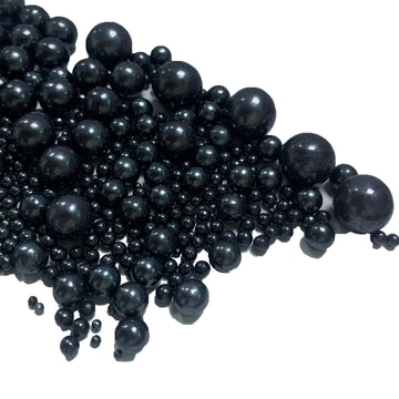 Sentovac Black Pearl Sprinkles Edible Sugar For Cake Decorating Fancy Sprinkles Cake Topper Cupcake Cookie Baking Decorations Halloween Christmas Valentine'S Day Wedding Supplies