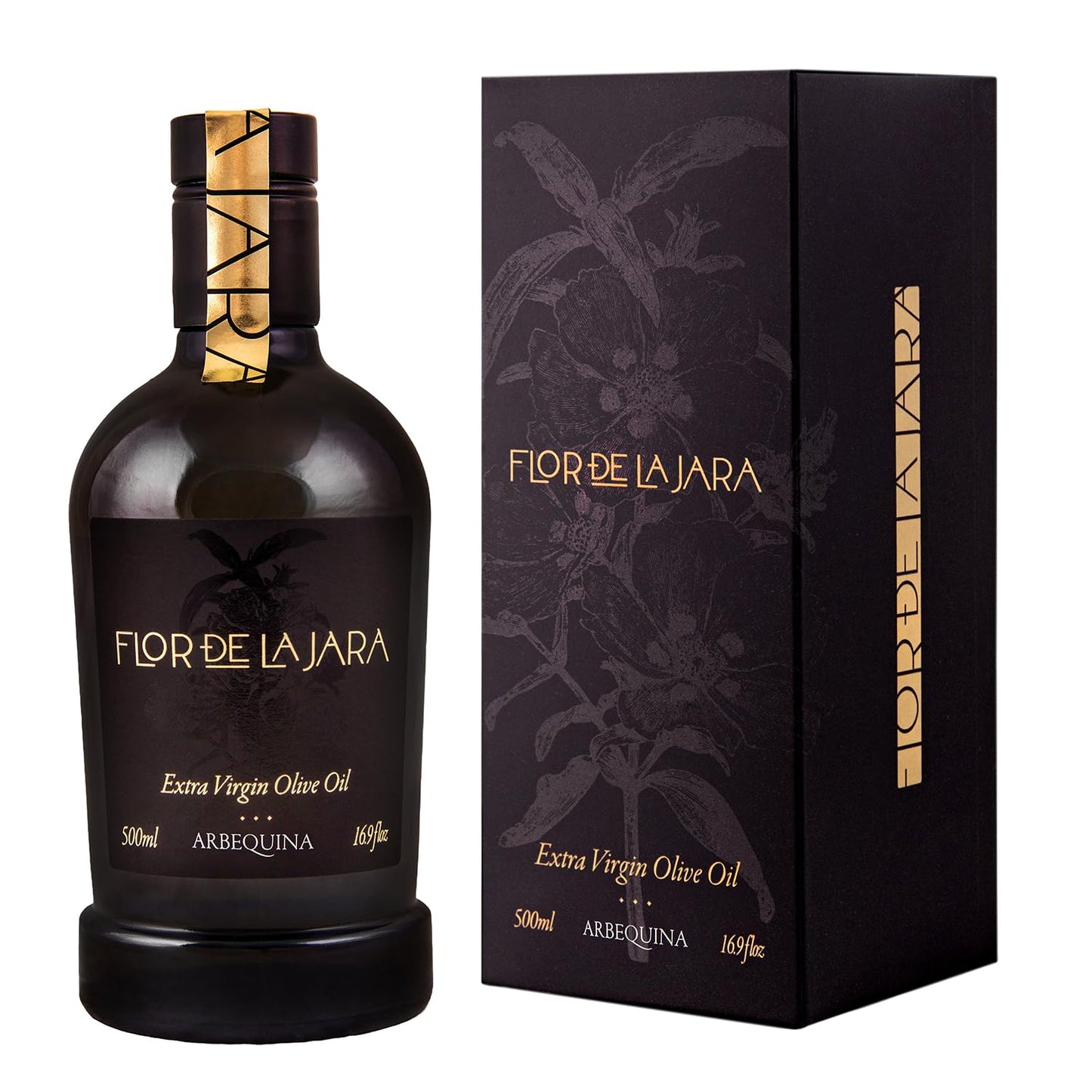 FLOR DE LA JARA Premium Extra Virgin Olive Oil, First Cold Pressed, Monovarietal Arbequina, 500 ml, Low Acidity (0.1%)